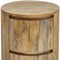 Homeroots 24" Natural Solid Wood Round Drum End Table With Two Drawers 632716 - alternate 8