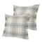 Homeroots Set of Two 20" Off White And Gray Plaid Cotton Throw Pillows with Fringe, 2PK 588377 - alternate 6