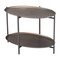 Homeroots 26" Antiqued Bronze and Black Steel Oval Two Tier Coffee Table 556717 - alternate 9