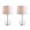 Jonathan Y Lavelle 25" Glass LED Table Lamp, Clear/Chrome, 2PK JYL1068B-SET2 - alternate 1