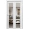 Sartodoors Sliding Closet Bi-fold Doors, Lucia 2666 White Silk with Clear Glass and Aluminum Strips, Sturdy T LUCIA2666BF-WS-64 x 80 (2* 32x80) - alternate 1