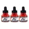 Daler-Rowney FW Acrylic Ink, Flame Red, 29.5ml, 3PK D160029517 - alternate 1