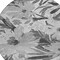 Homeroots 8' Gray And Charcoal Round Floral Washable Indoor Outdoor Area Rug 610982 - alternate 9
