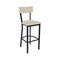 Bfm Seating Bristol Barstool - Grade 4 Upholstered Seat & Back - Steel Frame - Sand Black Finish 4301BSTT005-SB - alternate 1