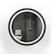 Fab Glass And Mirror Round LED Mirror 24in for Bathroom, Black Metal Frame Lighted Vanity Mirror, Wall Mounted Cir HC24RD-FB - alternate 1