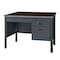 Regency Mesa Steel Single Pedestal Teacher's Office Desk with Center Drawer 48in x 30in, Neo Walnut 66348SPCDNW - alternate 1