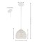 Jonathan Y Campana 8.25" 1-Light Bohemian Modern Woven Rope/Iron LED Pendant, White JYL6512A - alternate 11