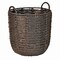 Happimess Laurel 19.49in Bohemian Hand-Woven Abaca Hamper Basket with Handles, Black BSK1003C - alternate 5
