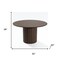 Homeroots 52" Brown Wood Pedestal Base Round Top Dining Table 720648 - alternate 5