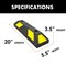 Traffic Kontrol Parking Curb Block 20inIN Long - Wheel Stop - Yellow/Black Striped - 180PC Bulk Pallet, 180PK TK-PS-20-BKYW-180 - alternate 3
