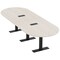 Skutchi Designs 12ft Racetrack Conference Table With Power | Harmony Series | 12 Person Meeting Room Table HAR-RAC-48X144-T.BK-K458-EBLK - alternate 1