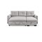 Homeroots 92" Light Gray Polyester Blend Convertible Futon Sleeper Sofa With Black Legs 544958 - alternate 7
