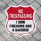 Signmission No Trespassing Shield Sign I Own Firearm, 12 inch X 12 inch, Plastic Sign, 2PK SHI-P-2PACK-12-422 - alternate 6