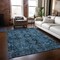Homeroots 5' X 8' Denim and Gray Oriental Washable Non Skid Indoor Outdoor Area Rug 563749 - alternate 9