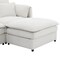 Homeroots 66" Cream Fabric Modular Sleeper Sofa With Ottoman 568290 - alternate 11