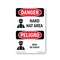 Signmission OSHA Danger Sign, Hard Hat Area Bilingual, 10in X 7in Aluminum, OS-DS-A-710-VPR-1292 OS-DS-A-710-VPR-1292 - alternate 1