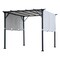 Sunjoy 9 ft x 9 ft Pergola, Outdoor Patio Pergola with Retractable White Canopy Shade, Light Gray A106005560 - alternate 1