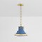 Hudson Valley Lighting Highclere 12.75 in. Pendant in Aged Brass/Soft French Blue by Mark D. Sikes MDS2404-AGB/FBL - alternate 7