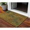 Homeroots 3' X 5' Copper And Green Abstract Washable Indoor Outdoor Area Rug 603581 - alternate 1