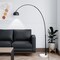 Leisuremod Arco Arched Floor Lamp 75.6in Height with White Round Marble Base and Metal Dome Lamp Shade, Black ALWH-BL-13BL - alternate 10