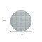 Homeroots 8' Denim Blue Green And Ivory Round Plaid Washable Indoor Outdoor Area Rug 597549 - alternate 7