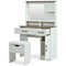 Homeroots 32" White Wood Lighted Mirrored Dresser 691696 - alternate 6
