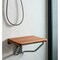 Homeroots 14" X 18" Brown Teak Rectangular Shower Bench 549332 - alternate 5