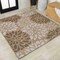 Jonathan Y Zinnia Modern Floral Textured Weave Brown/Cream 4 ft Square Indoor/Outdoor Area Rug SMB110I-4SQ - alternate 1