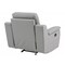 Homeroots 41" Grey Fascinating Leather Reclining Chair. 329544 - alternate 7
