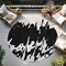 Homeroots 8' Black And Ivory Round Abstract Washable Indoor Outdoor Area Rug 613616 - alternate 7