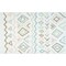 Homeroots 32" Blue Brown And White Cotton Geometric Bath Rug 634897 - alternate 1