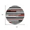 Homeroots 8' Gray Black And Red Round Striped Washable Indoor Outdoor Area Rug 613274 - alternate 8