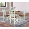 Whitewood Industries Rectangular Extension Dining Table W/ 4 Chairs, 36 in W, 29.3 in L, 48 in H, Parawood, 5 K79-36RXT-C10-4 - alternate 4