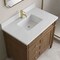 James Martin Vanities Brittany 36" Sgl Vanity, Pecan w/ Sgl Hole 3 CM White Zeus Silestone Top and Matching Backsplash 655-V36-PCN-1WZ - alternate 10