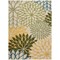 Homeroots 4' X 6' Ivory Green Blue And Yellow Floral Indoor Outdoor Area Rug 548154 - alternate 1