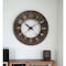 Homeroots 57" Round Industrial Brown Wall Clock 376238 - alternate 6