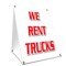 Signmission We Rent Trucks, 36 Inch x 24 Inch A-frame Yard Sign, Plastic Sign SBC-2436-We Rent Trucks - alternate 1