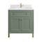 James Martin Vanities 30 in. Single Vanity, Smokey Celadon, w/Single Hole 3CM White Zeus Silestone Top & Backsplash 503-V30-SC-1WZ - alternate 1
