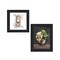 Homeroots Set Of Two Vintage Floral Tea Pot and Door Knob Black Framed Print Kitchen Wall Art, 2PK 408180 - alternate 1