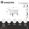 Kingston Brass 51" Acrylic Oval Double Slipper Clawfoot Tub, No Faucet Drillings, Glossy White/Brushed Brass VTND512824WAC7 - alternate 2