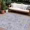 Homeroots 10' X 14' Lavender Purple And Gray Floral Washable Indoor Outdoor Area Rug 605484 - alternate 1