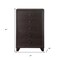 Homeroots 31" Espresso Solid Wood Five Drawer Dresser 286549 - alternate 8