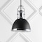 Jonathan Y Homer 10" 1-Light Modern Industrial Metal LED Dome Pendant, Black/Chrome JYL9535B - alternate 12