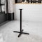 Flash Furniture Restaurant Table X-Base with 3" Dia. Bar, 30 in W, 30 in L, 40.5 in H, Cast Iron, Iron, Black XU-T3030-BAR-GG - alternate 8