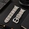 Elegani Alligator-Embossed Leather Band Compatible with Apple Watch 42mm (S10), Gray, Black Buckle LAT4-GRY-BLK-42S10 - alternate 4
