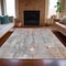 Homeroots 5' X 8' Copper And Gray Abstract Washable Indoor Outdoor Area Rug 632114 - alternate 9