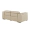 Homeroots 77in Cream and Brown Italian Leather Power Reclining Loveseat With Storage 720544 - alternate 9