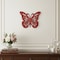 Homeroots 23" X 19" X 4" Red Rustic Butterfly Wooden Wall Decor 274491 - alternate 7