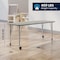 Flash Furniture Wren 60 in x 24 in Adjustable Height Activity Table, Thermal Laminate Top, Standard Legs, Light Gray XU-A2460-REC-LTGRY-T-P-CAS-GG - alternate 10