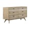 Homeroots 63" Brown Solid Wood Six Drawer Double Dresser 518624 - alternate 1